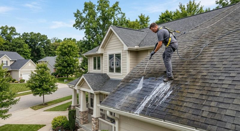 Garage Roof Power Washing in Vancouver, WA